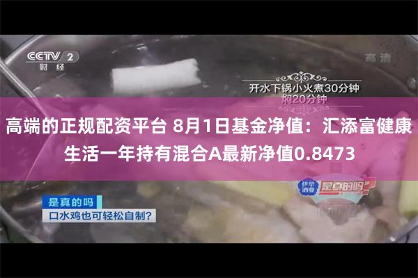 高端的正规配资平台 8月1日基金净值：汇添富健康生活一年持有混合A最新净值0.8473