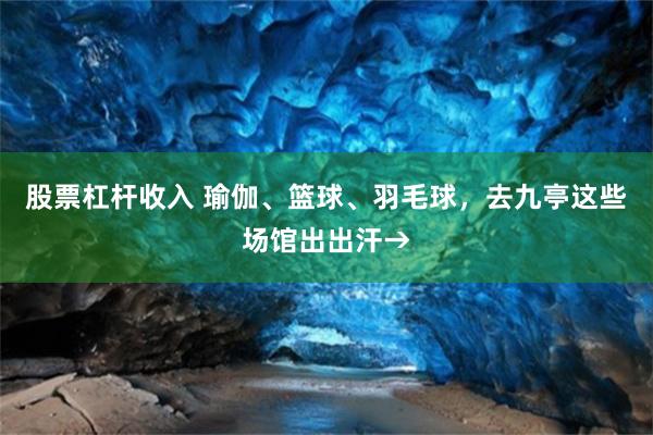 股票杠杆收入 瑜伽、篮球、羽毛球，去九亭这些场馆出出汗→