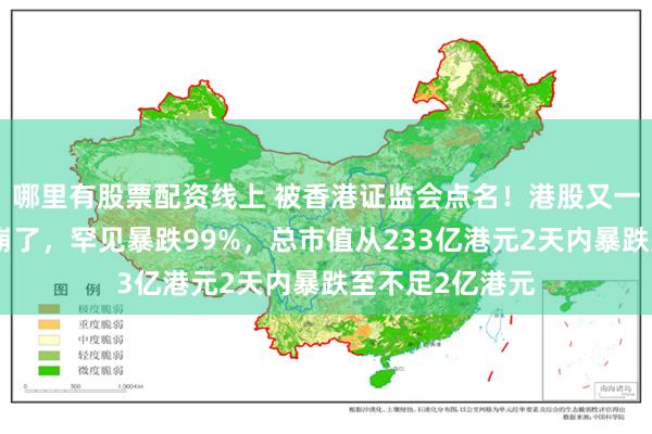 哪里有股票配资线上 被香港证监会点名！港股又一妖股升能集团崩了，罕见暴跌99%，总市值从233亿港元2天内暴跌至不足2亿港元